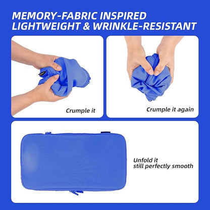 Compression Bags for Travel - 4 Pack Multi-Size Packing Organizers for Suitcase and Backpack (Dark Blue)