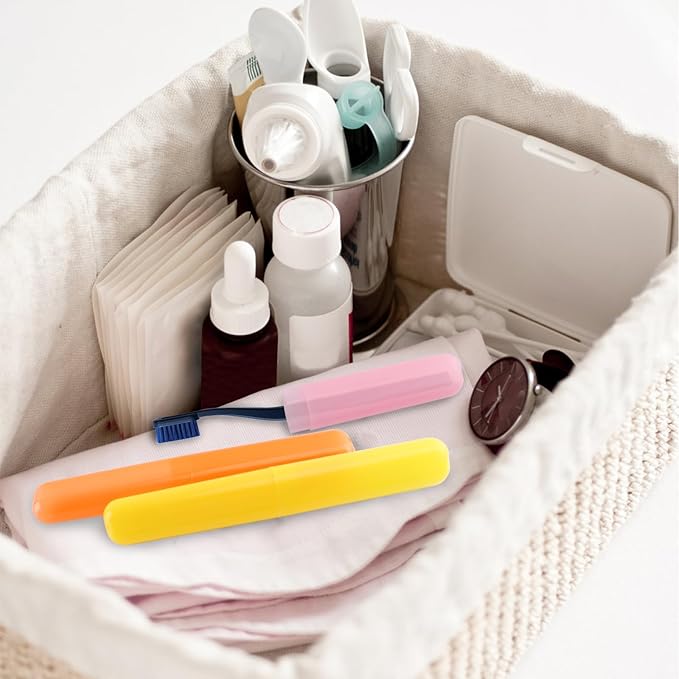 NICEMOVIC 120 Piece Toothbrush Holder, Portable Plastic Dust Proof Breathable, Indoor/Outdoor Travel Trip Camping School