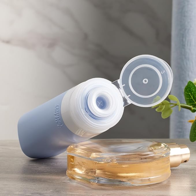 INSFIT Silicone Travel Bottles Set, 6 Pack Travel Size Toiletries, Leakproof Travel Bottles for Toiletries, Travel Accessories for Women, Airplane Travel Essentials, Travel Containers for Toiletries