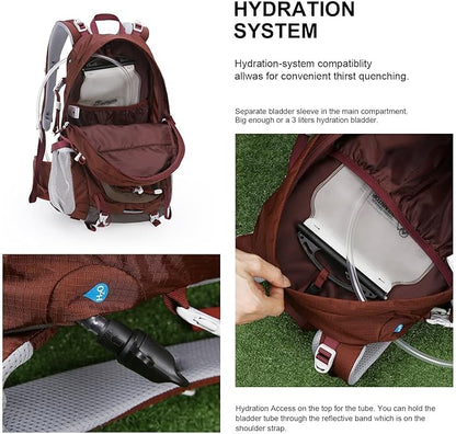 MOUNTAINTOP 25L/40L Hiking Backpack,Lightweight Travel Backpack for Men Women Outdoor Backpacking, Camping