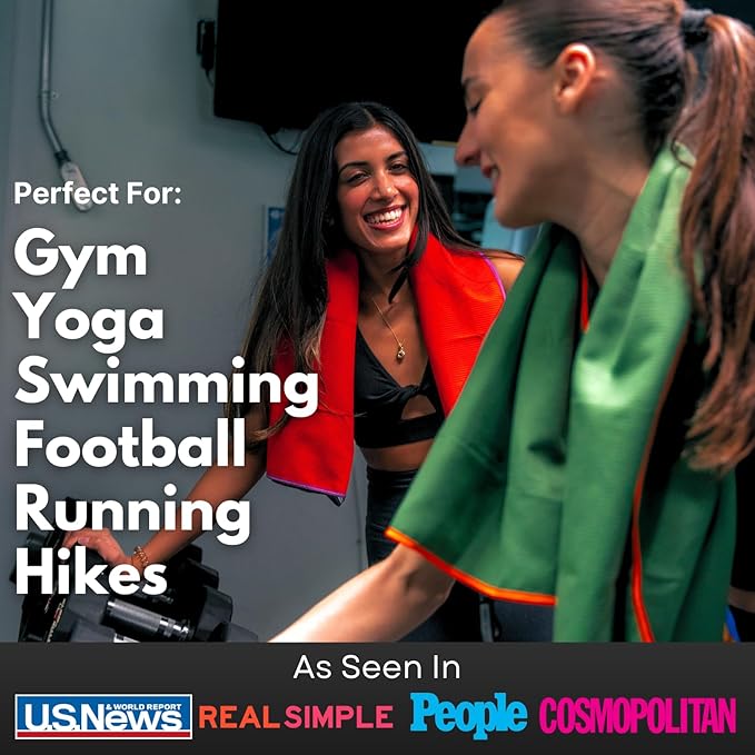 ECCOSOPHY Microfiber Beach Towel – Quick Dry Gym Towel, Highly Absorbent with Ribbed Texture, Lightweight – Ideal for Travel, Pool, Yoga, Fitness & Outdoor Adventures – 71x35 Cherry