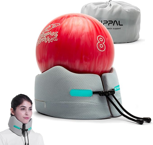 Travel Pillow for Airplane Neck Chin Support Memory Foam Machine Washable Adults Unisex Neck Pillows for Travel Airplane Sleeping Car Office Grey Small