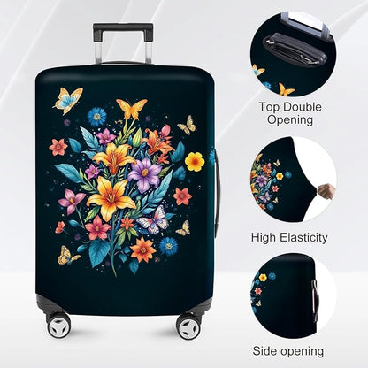 ANNA QUEEN Travel Luggage Cover Suitcase Protector Suitcase Cover Anti-Scratch,Stretchable Bag Cover Washable Durable Polyester
