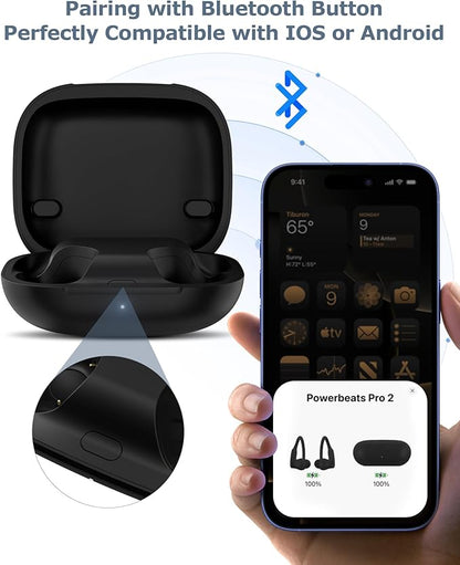 Charging Case Replacement Compatible with Powerbeats Pro 2-600mAh Battery Portable Wireless Charger Case with Bluetooth Pairing