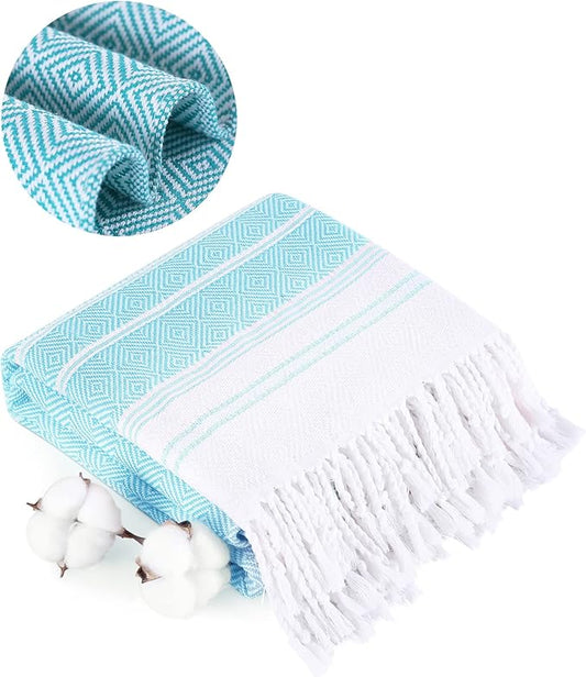 Antfuny Turkish Beach Towels Vacation Essentials Quick Dry Absorbent Adult Oversized Bath Pool Swim Long Towel Lightweight Thin Fast Drying Over The Lounge Chair Towel Sand Repellent Anti Green