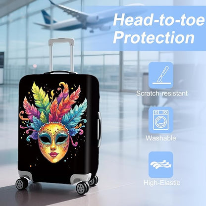 ANNA QUEEN Travel Luggage Cover Suitcase Protector Suitcase Cover Anti-Scratch,Stretchable Bag Cover Washable Durable Polyester with Elastic Hem with Zipper Closure