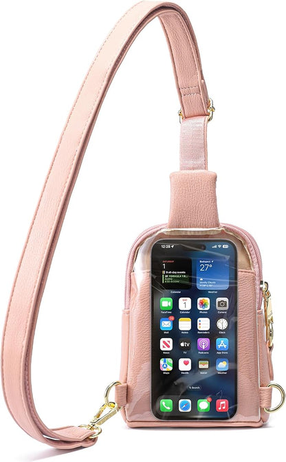 INICAT Sling Bag for Women Touchscreen Small Crossbody Cell Phone Purse Fanny Pack