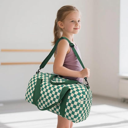 BLUBOON Duffle Bag Girls Kids Cute Gym Bag with Shoes Compartment & Wet Separation Waterproof Sports Overnight Travel Bag