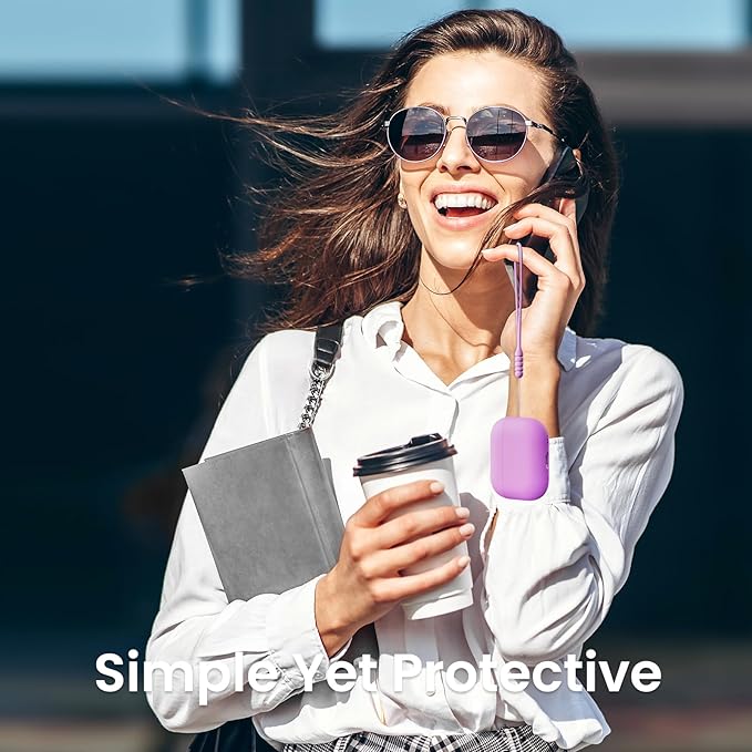 ORNARTO Compatible with AirPods Pro 2 Case 2022, Full Protective Hybrid Silicone for AirPods Pro 2nd Generation Case, Front LED Visible Skin Cover-Cherry Blossom