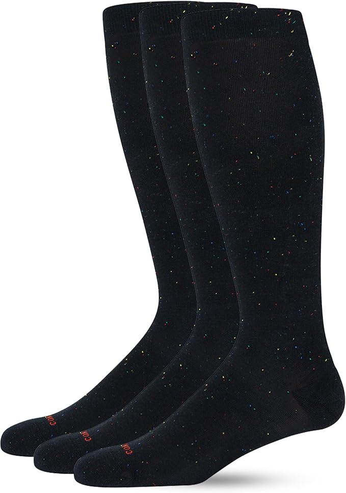 Comrad Recycled Cotton Knee High Socks - 15-20mmHg Graduated Compression Socks - Soft & Breathable Support Socks, Unisex