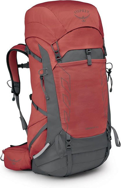 Osprey Tempest 44L Women's Lightweight Hiking Backpack - Daypack for Travel & Camping, Red Pampas/Coal Grey, M/L
