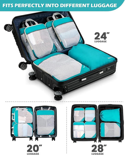 Compression Packing Cubes, Gonex Extensible Storage Mesh Bags Organizers