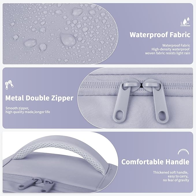 ZOMFELT Travel Backpack for Women Men, Carry On Backpack, TSA 15.6inch Laptop Backpack Flight Approved, Personal Item Travel Bag Nurse Bag Casual Daypack for Weekender Business Hiking Trip, Purple