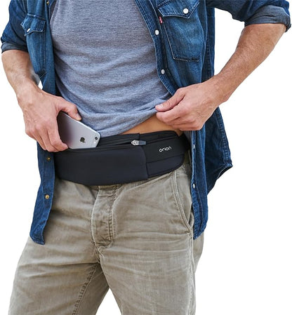 The Belt of Orion Running Belt & Slim Fanny Pack for Men & Women Anti-theft Passport Holder & Money Belt For Travel - Comfortable Phone Holder For Running, Hiking, & at the GYM - Classic 9"x3.5"
