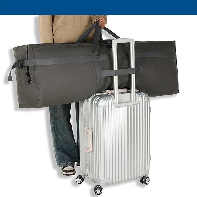 Arxus Large Duffel Bag, Waterproof Carry on Weekend Overnight Storage Bag over Luggage for Airline, Travel, Camping, Moving