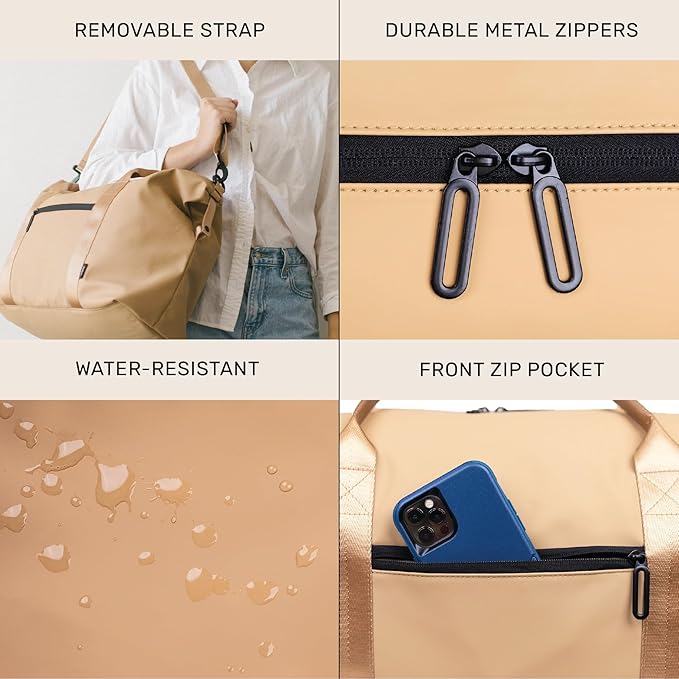 Jadyn Lola Travel Bag, Weekender/Overnight Duffel, Gym Tote Bag for Women, Men