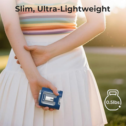 AMACOOL Mini Portable Waist Fan Clip on, 13000RPM 4-Speeds Personal Neck Fans, Up to 24H Battery Life, Rechargeable Wearable Shirt Belt Fan for Outdoor Work Jobsite Travel Camping, Gifts for Men