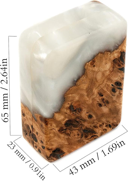 RWA Slim Engagement Ring Box for Proposal – Unique Wedding Ring Holder & Jewelry Display Case – Travel Jewelry Organizer, Ring Bearer Box, Proposal Gift, Wedding Ring Box for Ceremony, FLIP white elm