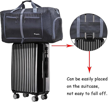 Woogwin Travel Duffel Bag Large Foldable Waterproof Overnight Bag for Beach Swim Bags Pool Sports Gym