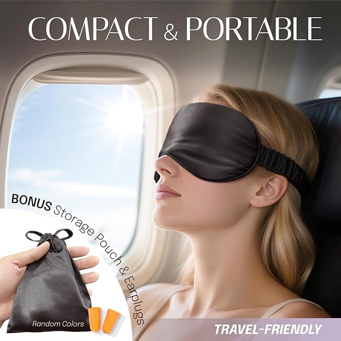 OLESILK 100% Natural Mulberry Silk Sleep Eye Mask Block Out Light, Fashion Printed Eye Mask Blindfold for Women Men Full Night Sleeping, Chic Eye Cover Eyeshade, Pattern 1