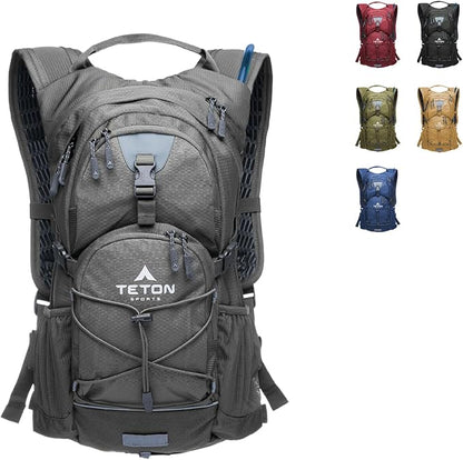 Teton Oasis/Trailrunner Hydration Backpack – Lightweight Water Pack with 2L/3L Bladder for Hiking, Running, Cycling, Biking – 2L/18L/22L Sizes – Sewn-in Rain Cover – Fits Men and Women