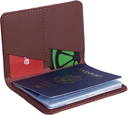INCARNE US Leather Passport Holder for Travel - Passport Case - Passport Wallet for Men - Passport Cover for Women Sleeve Protector - Travel Essentials Vacation Luggage Travel Gifts - Classic Brown