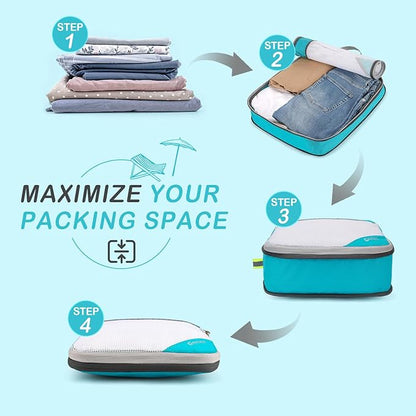 Compression Packing Cubes, Gonex Extensible Storage Mesh Bags Organizers