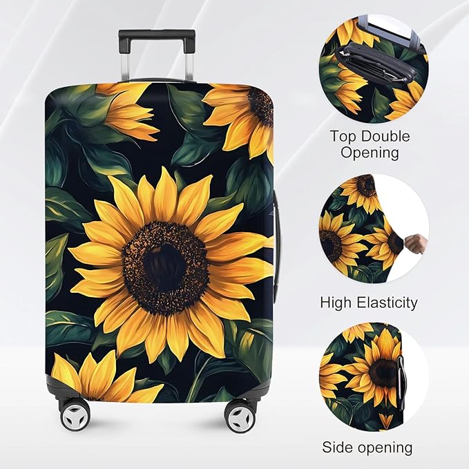 ANNA QUEEN Travel Luggage Cover Suitcase Protector Suitcase Cover Anti-Scratch,Stretchable Bag Cover Washable Durable Polyester