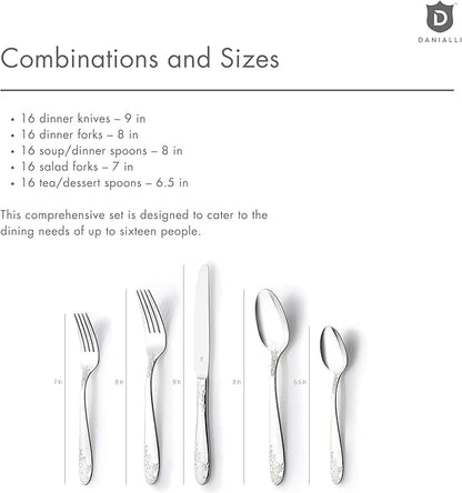 Modern Silverware Set, 18/10 Stainless Steel Flatware, Mirror Finish, Dishwasher Safe, Elegant Cutlery for Home and Dining, Built to Last (80-Piece, Imperial)