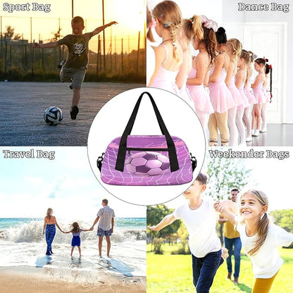 Kids Duffel Bag for Boys Girls Teens, Sports Soccer Waterproof Gym Sports Duffle Bags Dance Travel Overnight Weekender Bag for School Practice