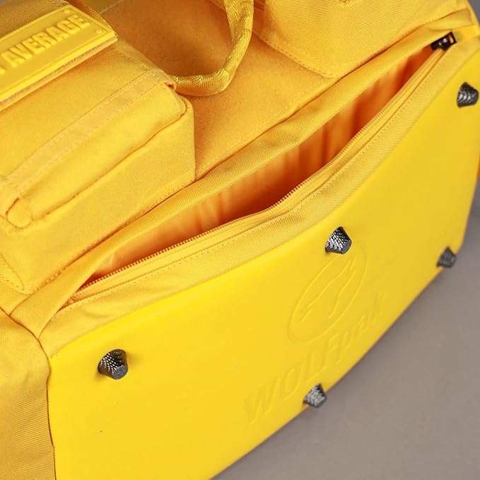 WOLFpak 20L Mini Duffle Bag for Gym & Travel | Waterproof Carry-On Weekender Bag with Shoe Compartment, Hard Bottom, and Tactical Molle System (Sherbet Mango)