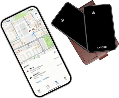 Wallet-Tracker-Card for Apple Find My (iOS Only), MFi Certified Bluetooth-Wallet-Tracking-Finder, Slim-Credit-Card-Tracker for Purse, Luggage & Travel Items with 2-Year Battery, IPX6 2 Pack
