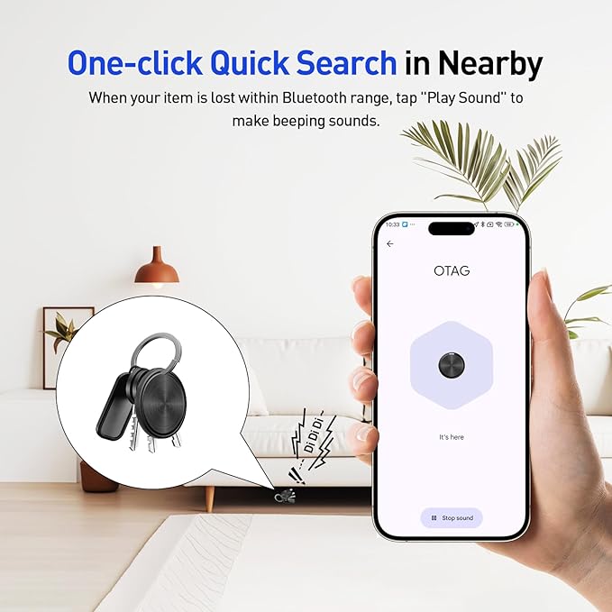 Air Tags-4 Pack Android Luggage Tracker Works with Google Find Hub App(Android Only), Loud Sound, Replaceable Battery, for Keys, Suitcase, Backpack, Wallet