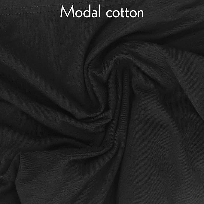 LUEXBOX Pocket Underwear for Men with A Secret Hidden Pocket, Travel Boxer Briefs, 4 Packs (Black)