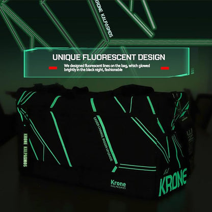 Sneaker Bag, Sport Duffel Bag for Men Women, Gym Bag, Gear Bag, Krone Kalpasmos Versatile Travel Duffel Bag with 3 Removable Dividers, Designer Collection