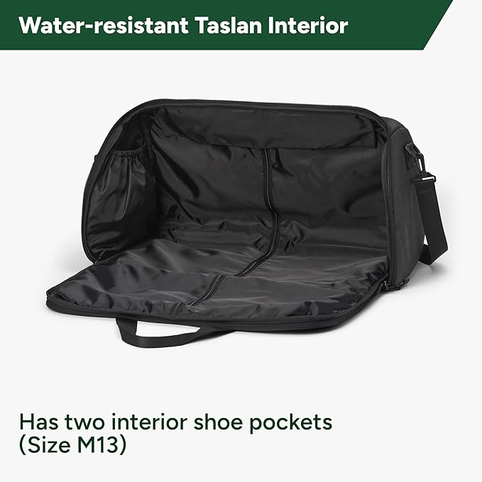 Halfday Convertible 2-in-1 Garment Duffel Weekender Bag 45L | Wrinkle-Free Travel, Hanging Suit Compartment, Shoe Pockets, Trolley Sleeve. Durable & Water-Resistant Carry-On, Shadow