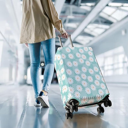 Travel Luggage Cover Suitcase Protector Fits 18-32 Inch Wheel Covers PatternedTravel Related Items Flower Luggage Protector Elastic M