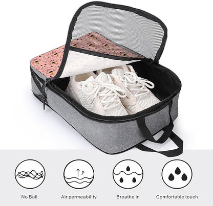 Golf Shoe Dust Bags for Man and Women Cute Pink Pig Travel Shoe Bag Holds 1 Pair of Shoes Portable Sneaker Bags