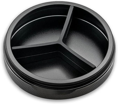 Metal Pouch Can | Metal Container | Slim EDC Pocket Tin | Airtight & Moisture-Resistant | Compact Daily Organizer | Pill Case & Travel Tin | Father’s Day Gift for Dad | (Insignia Ed, Black, Tall)