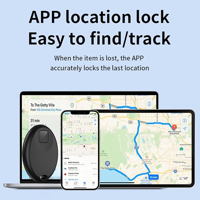 Bluetooth Air Tracker Tags Works with Apple Find My APP (iOS 14.5 Above Only), Smart Tag Item Finders for Key, Luggage, Backpack and More, IP67 Waterproof Tracking Tags (Black, 5 Pack)