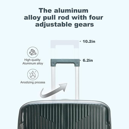 Nazhura Luggage Set, 3-Piece Hardside Suitcase Set, 20-inch Carry On, 24-inch, 28-inch Luggage