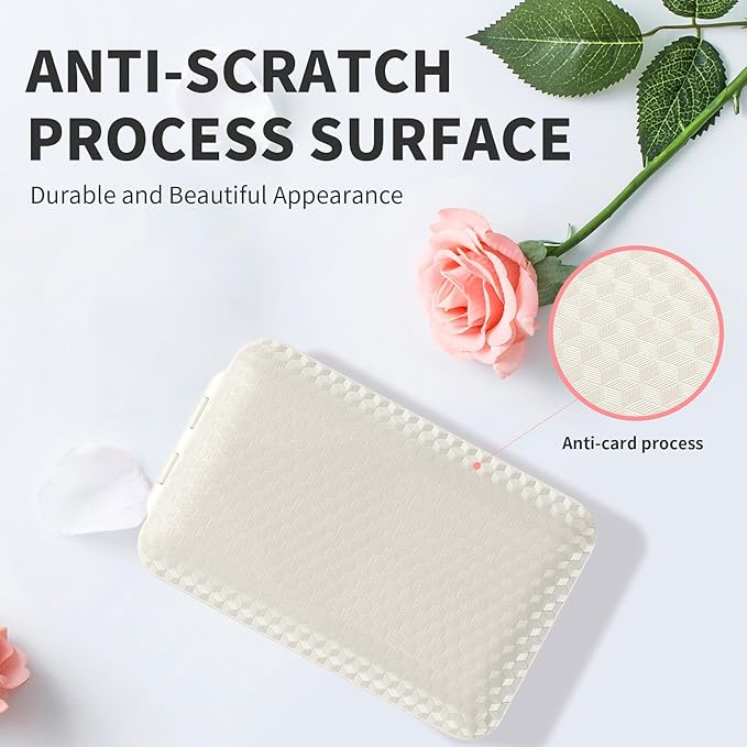 Restree Weekly Pill Organizer, Magnetic Moisture Proof Pill Case, Large Capacity Travel Pill Box with Inner Clear Lid for Vitamins, Supplements, and Daily Medications 8 Compartment (White)