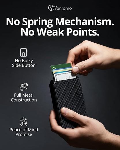 Vantamo Premium Wallet for Men with Money Clip & Card Holder, Compact & Slim Wallet with RFID, 8-12 Cards, Perfect Gifts for Men