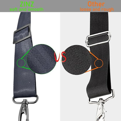 ZINZ 77 Inch Shoulder Strap Univesal Bag Strap with Fixed Pad Ultra Thick Plus Long & Breathable Cushion, Replacement Strap for Bags,Dark Gray