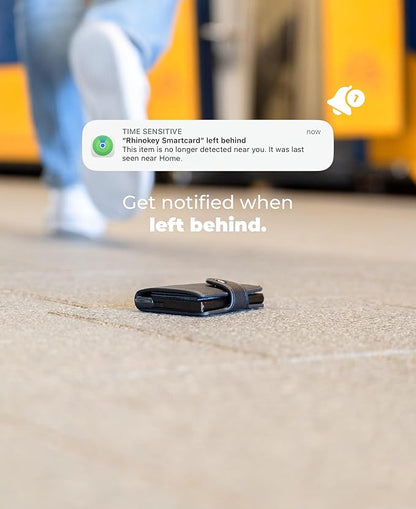 Rhinokey® Wallet Tracker Card,(Android Only) 0.07in Slim Rechargeable Airtag Card Tracker, Works with Google's Find Hub, IP68 Waterproof Tag, Item Finder with Key Chain Hole for Luggage Tags Purse