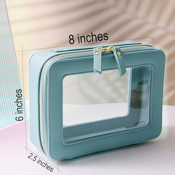 SANHECUN Toiletry bag waterproof cosmetic organizer with handle lagre opening for travelling