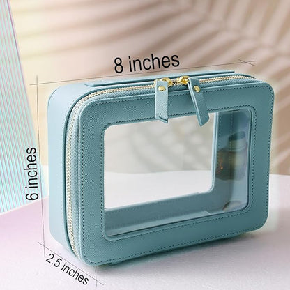 SANHECUN Toiletry bag waterproof cosmetic organizer with handle lagre opening for travelling
