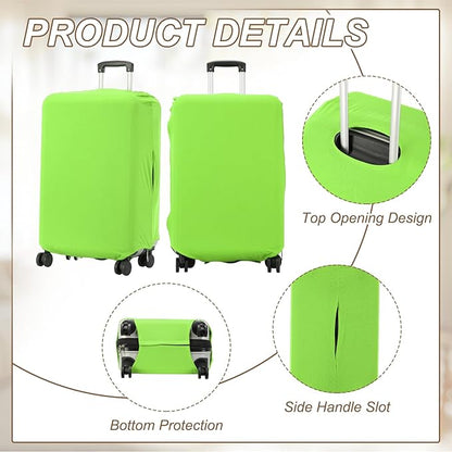 uxcell Luggage Cover for Suitcase Protector, Fit 21-25 Inch Luggage Elastic Suitcase Cover Scratch-Resistant Covers for Travel Business Trips, Green (M)
