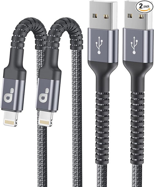 iPhone Charger, [Apple MFi Certified] 2Pack 10FT Long Lightning Cable Nylon Braided Cable iPhone Charger Cord Compatible with iPhone 14 13 12 11 Pro Max XR XS X 8 7 6 Plus iPad and More
