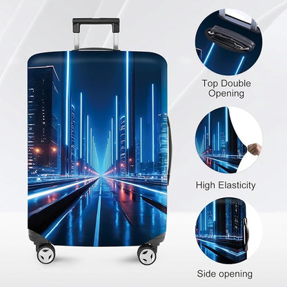 ANNA QUEEN Travel Luggage Cover Suitcase Protector Suitcase Cover Anti-Scratch,Stretchable Bag Cover Washable Durable Polyester